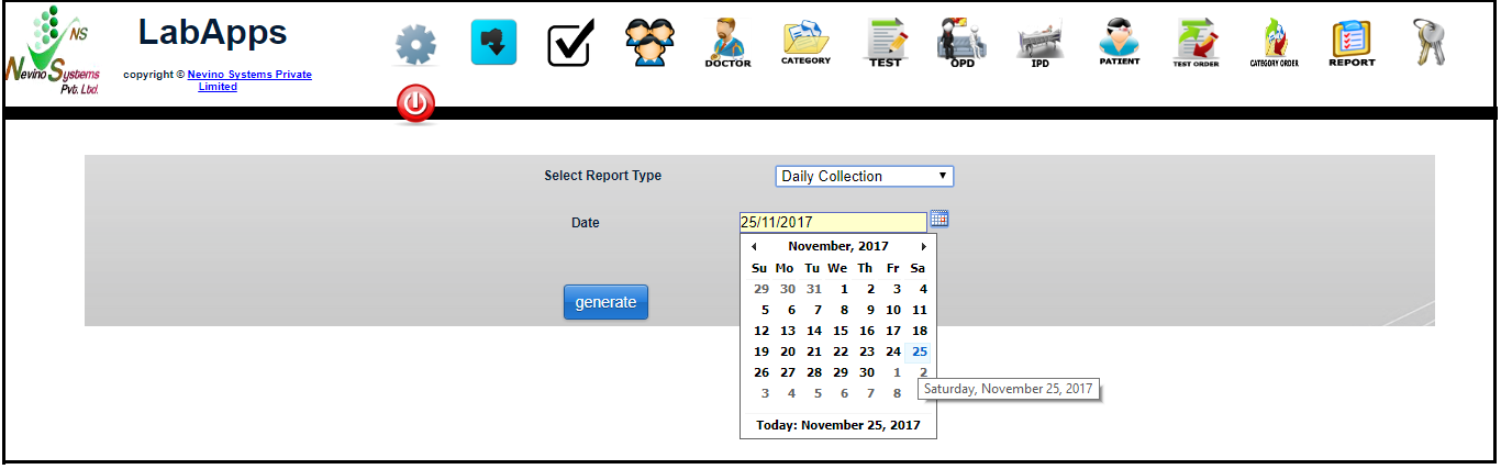collection report date