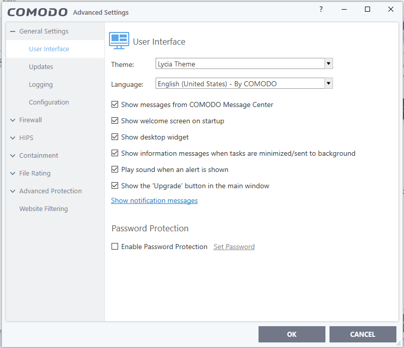 comodo-firewall-advanced-settings-window