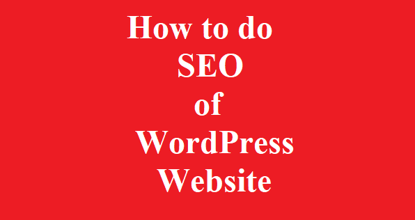 How to do SEO of WordPress website